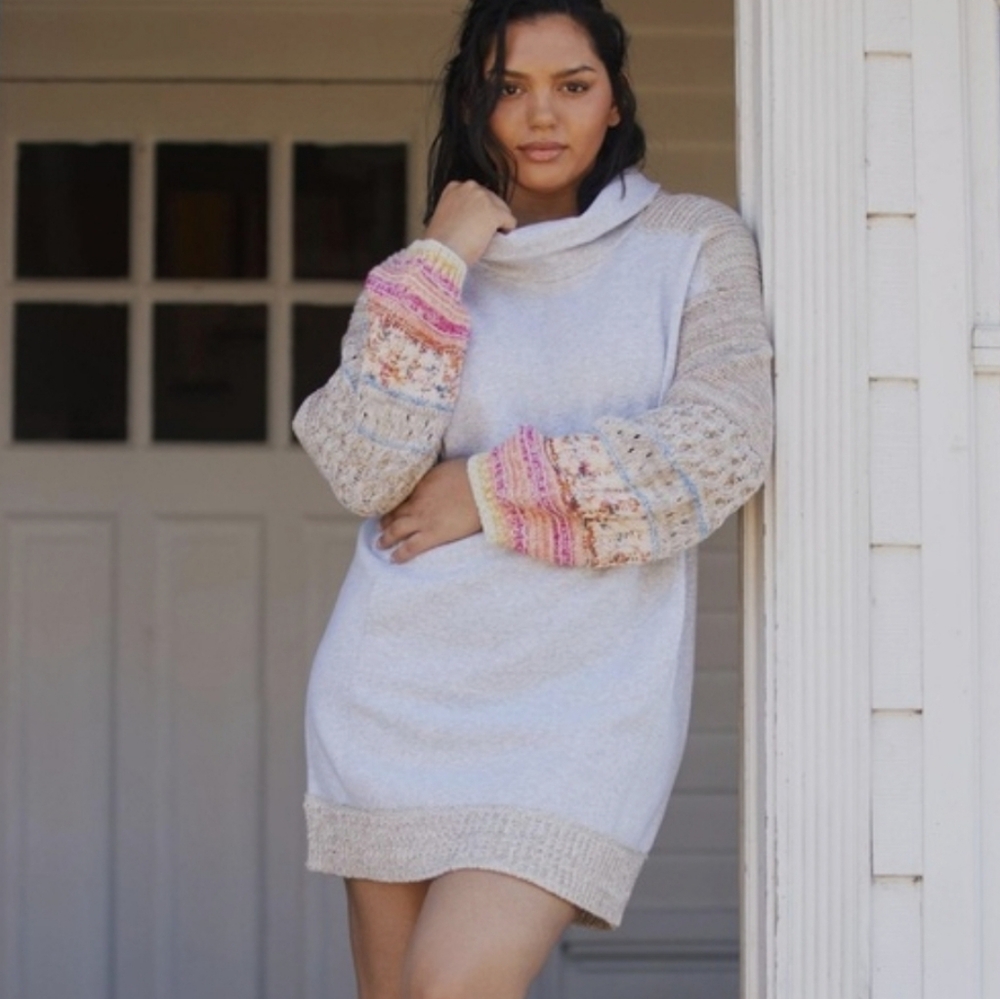 Daily Practice by Anthropologie Cowl Neck Knit Sweater Dress Size 2X